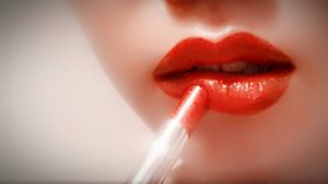 赤い口紅